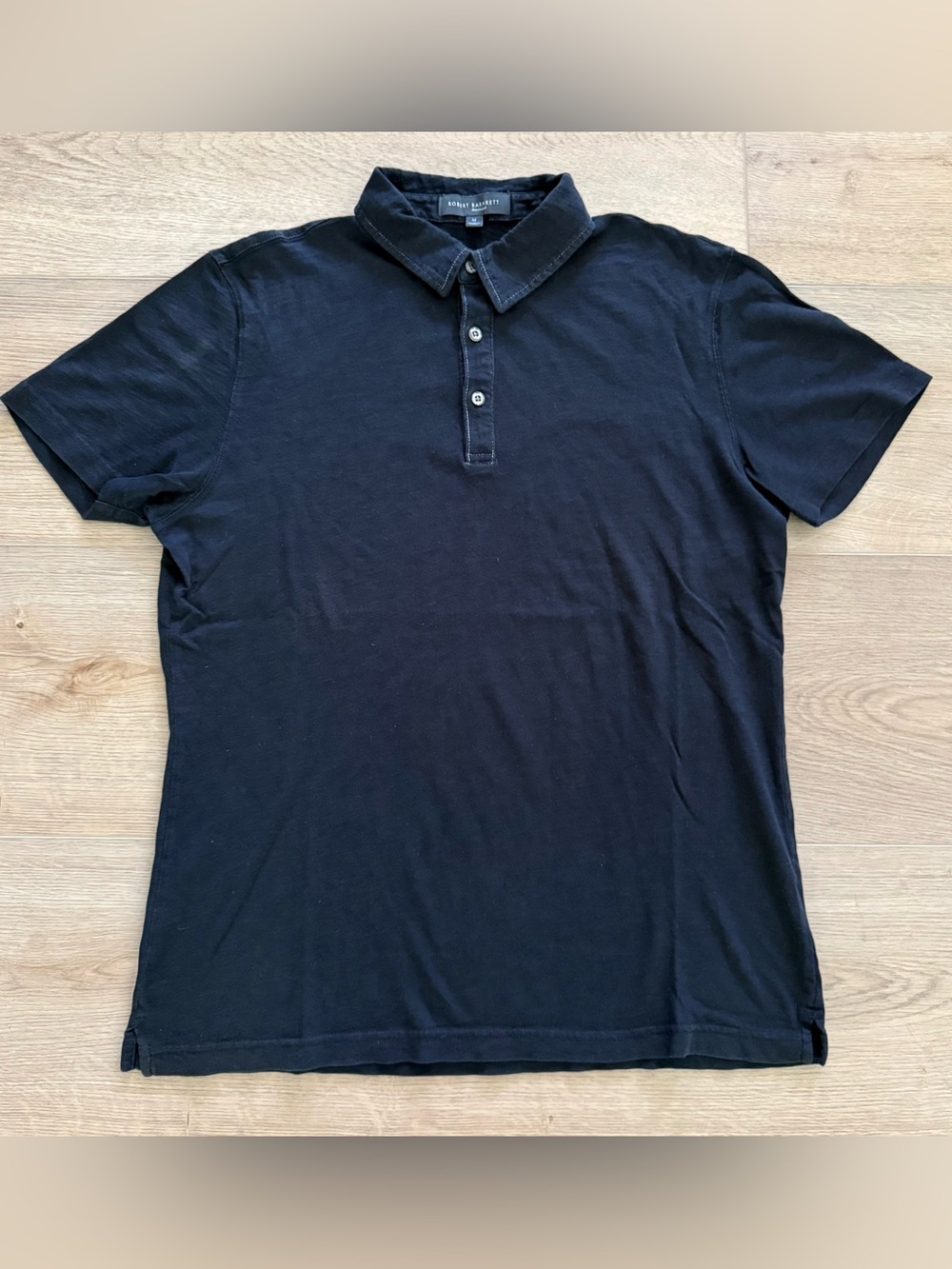Robert Barakett Black Pima Cotton Polo Shirt Men’s Medium Luxury Basic